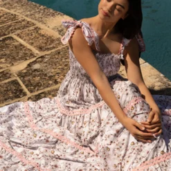 Flora Sardalos Patmos Dress - Almond Blossom Womenswear