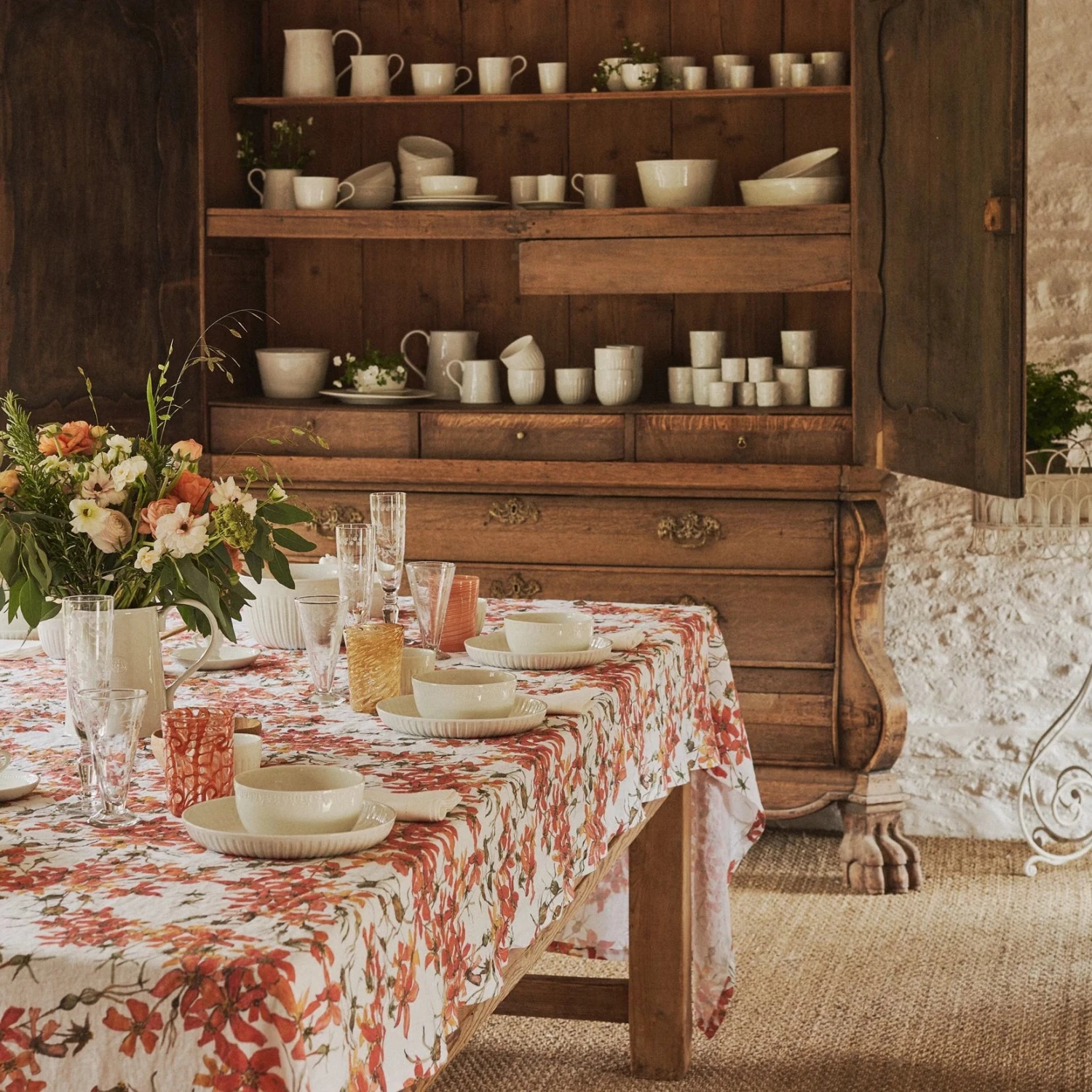 Bertioli By Thyme Table Linens Wild Rose Table Cloth 6 Bertioli By Thyme Table Linens Wild Rose Table Cloth