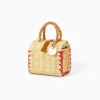 Toino Abel Natural Handwoven Reed Bag With Red Stitching 1 Toino Abel Natural Handwoven Reed Bag With Red Stitching