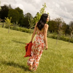 Bertioli By Thyme Silk Dress In Wild Rose