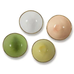 Thyme Hand Made Bowl With Gold Rim In White 11 Thyme Hand Made Bowl With Gold Rim In White