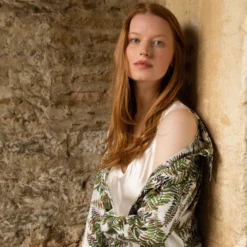 Bertioli By Thyme Silk Camisole Top In Plain White Silkwear