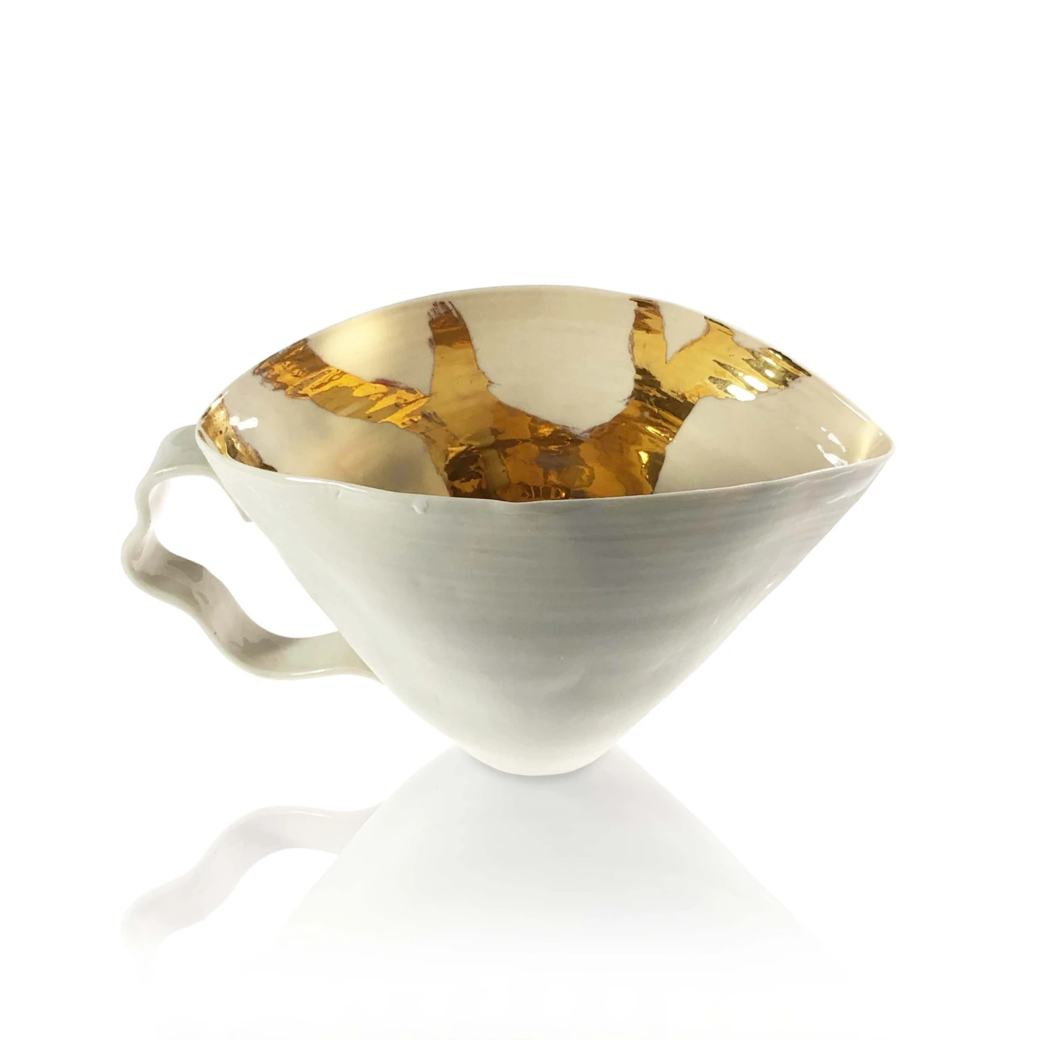 Thyme Ceramics Ceramic Jug With Gold Centre 6 Thyme Ceramics Ceramic Jug With Gold Centre