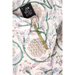 Wild Rose Block Printed Shirt-Zabibu Menswear