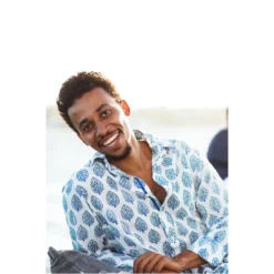 Wild Rose Menswear Block Printed Shirt-Ol-Tarakwa