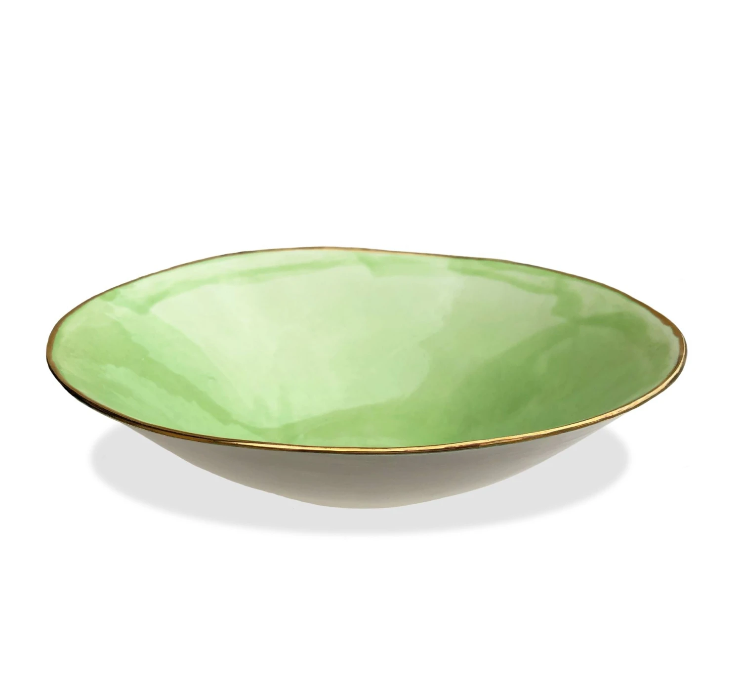 Thyme Large Bowl With Shiny Gold Rim Ceramics 4 Thyme Large Bowl With Shiny Gold Rim Ceramics