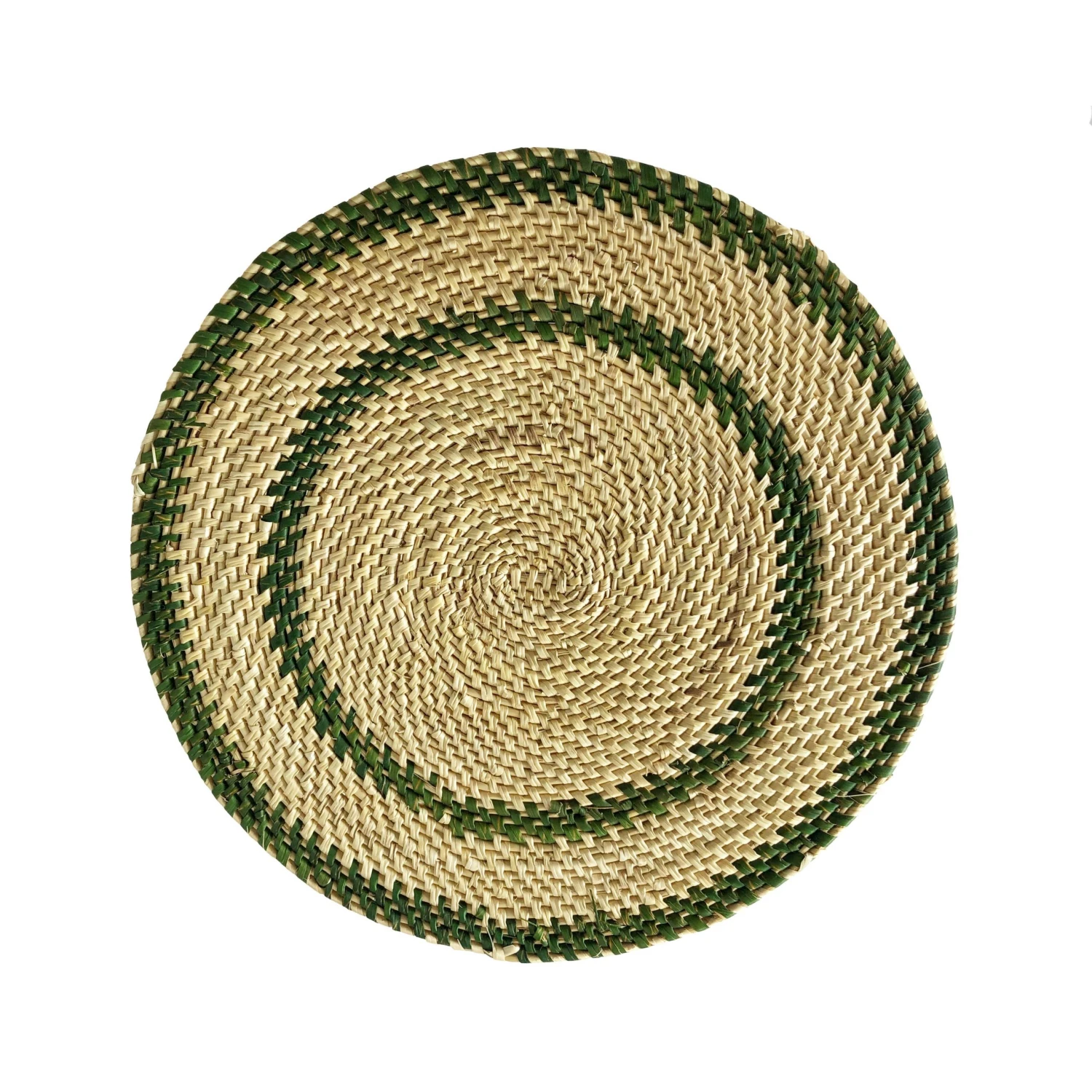 Mmaa Social Placemats Green & Natural Hand Woven Straw Placemat 3 Mmaa Social Placemats Green & Natural Hand Woven Straw Placemat