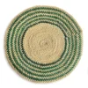 Mmaa Social Multi Green Ring Hand Woven Straw Placemat Placemats