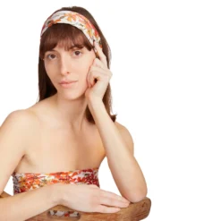 Bertioli By Thyme Silkwear Silk Head Scarf In Wild Rose 9 Bertioli By Thyme Silkwear Silk Head Scarf In Wild Rose