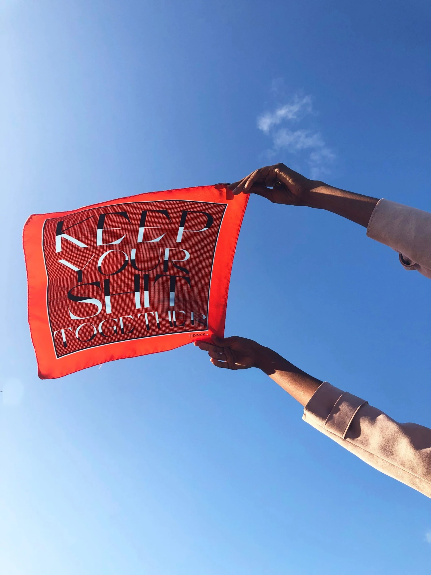 Tidings Accessories Silk Scarf/Neckerchief- Keep Your Sh*t Together 4 Tidings Accessories Silk Scarf/Neckerchief- Keep Your Sh*t Together