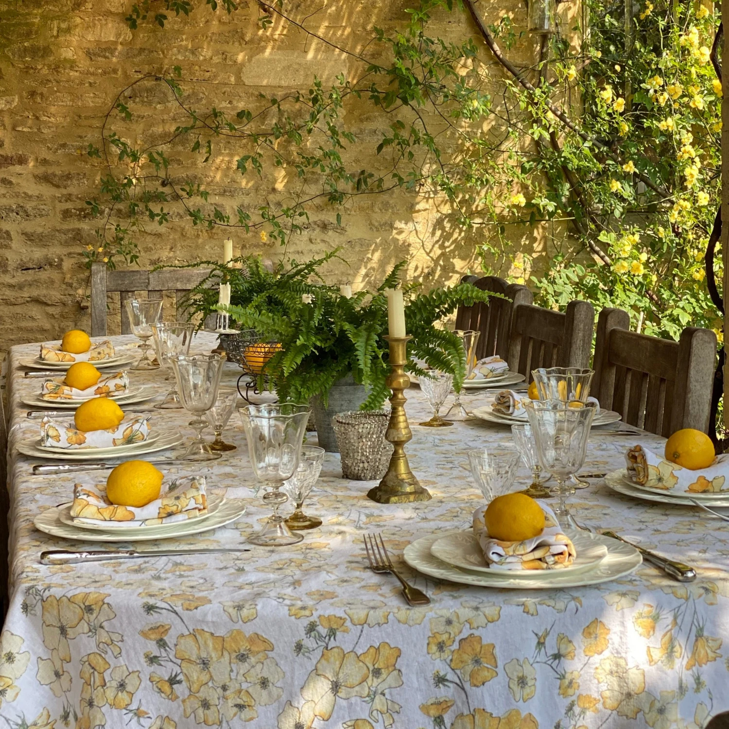 Bertioli By Thyme Table Linens Yellow Rose Table Cloth 4 Bertioli By Thyme Table Linens Yellow Rose Table Cloth