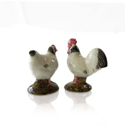Quail Sussex Hen & Cockerel Salt & Pepper Shakers Ceramics