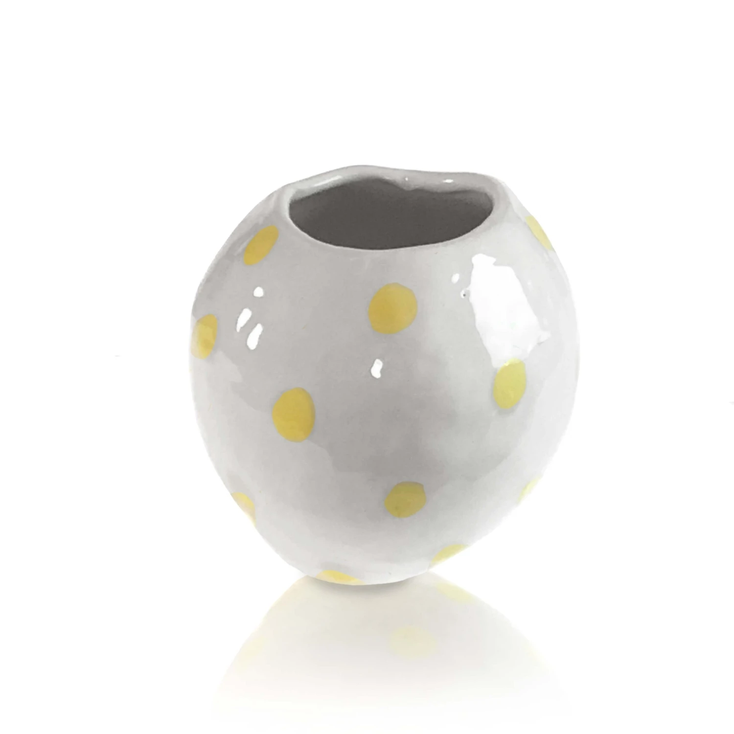 Lomito Vases Vase With Yellow Dots 4 Lomito Vases Vase With Yellow Dots