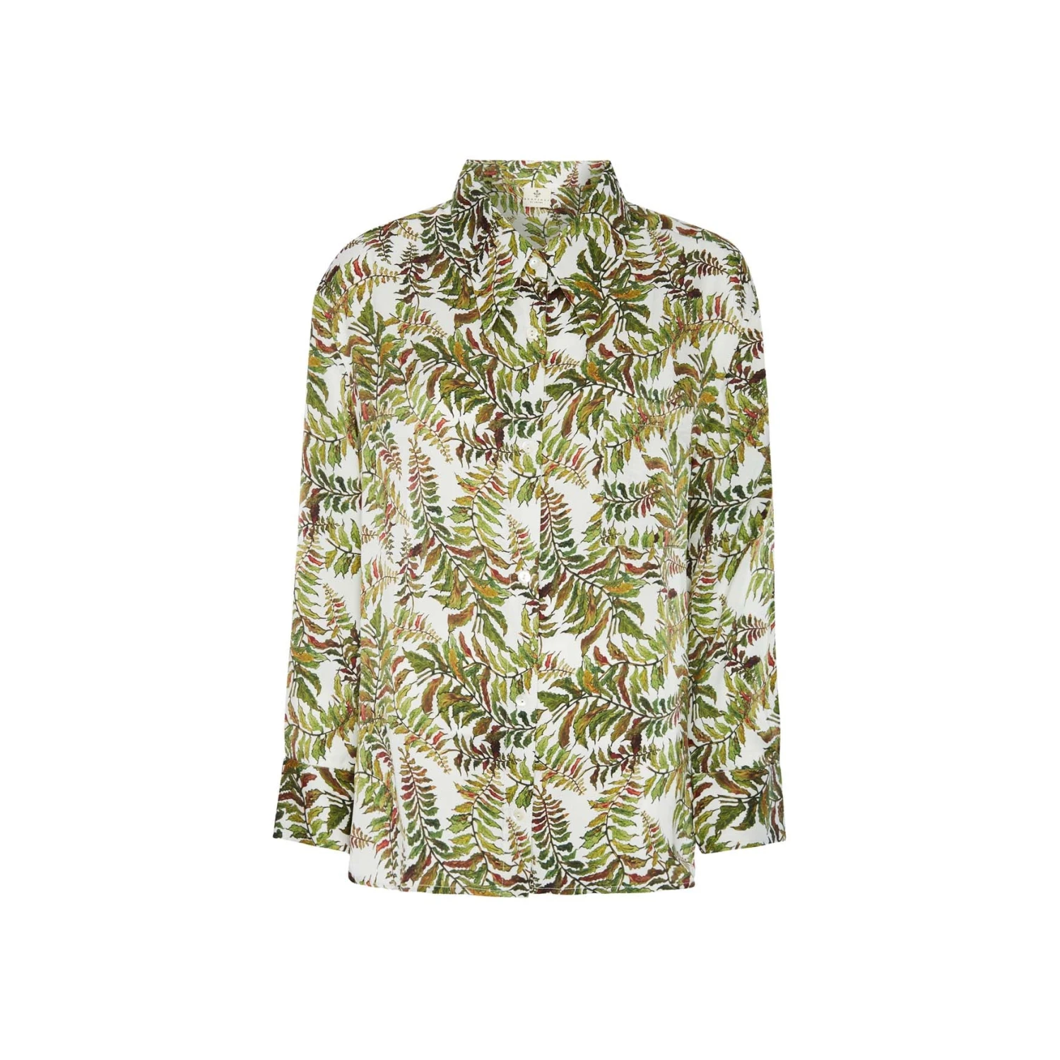 Bertioli By Thyme Silkwear Silk Shirt In Fern With Stripe 3 Bertioli By Thyme Silkwear Silk Shirt In Fern With Stripe