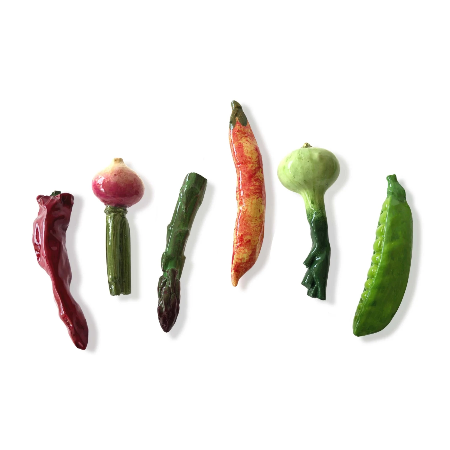 La Galine Set Of 6 Hand Painted Mini Vegetables 4 La Galine Set Of 6 Hand Painted Mini Vegetables