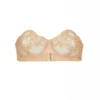 Coutille Strapless Balconette Clam Bra In Oat Accessories