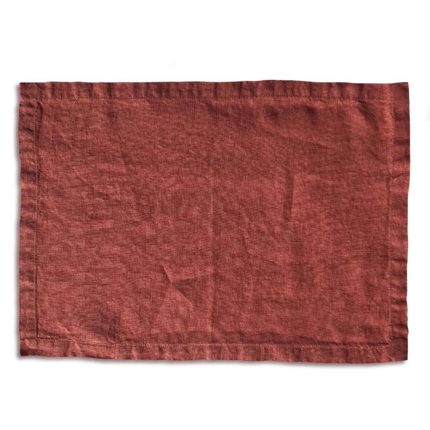 Bertioli By Thyme Orange Rust Linen Placemat 3 Bertioli By Thyme Orange Rust Linen Placemat