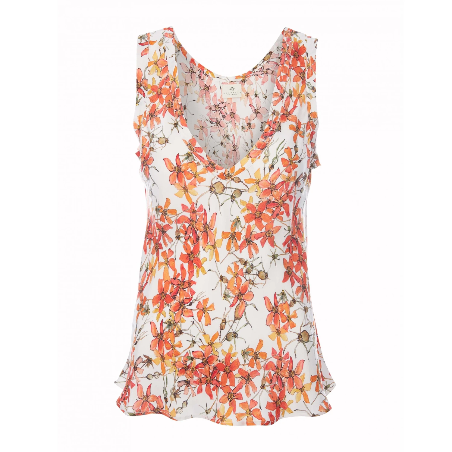 Bertioli By Thyme Silkwear Silk Camisole Top In Wild Rose 3 Bertioli By Thyme Silkwear Silk Camisole Top In Wild Rose