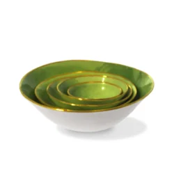 Thyme Nest Of Hand Made Bowl With Gold Rim