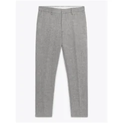 Wax London Alp Smart Trouser - Herringbone Menswear