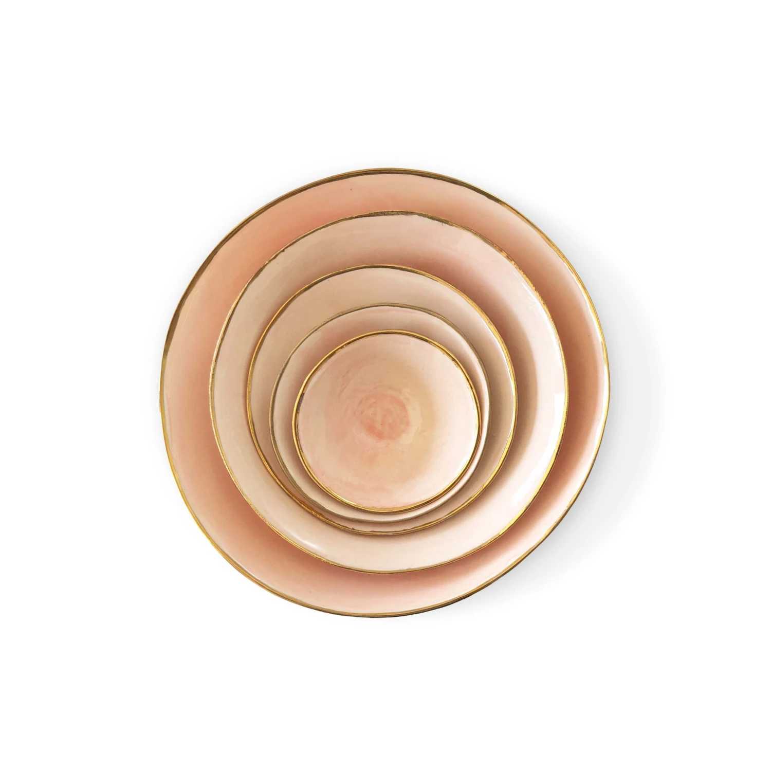 Thyme Hand Made Bowl With Gold Rim In Pink Ceramics 4 Thyme Hand Made Bowl With Gold Rim In Pink Ceramics