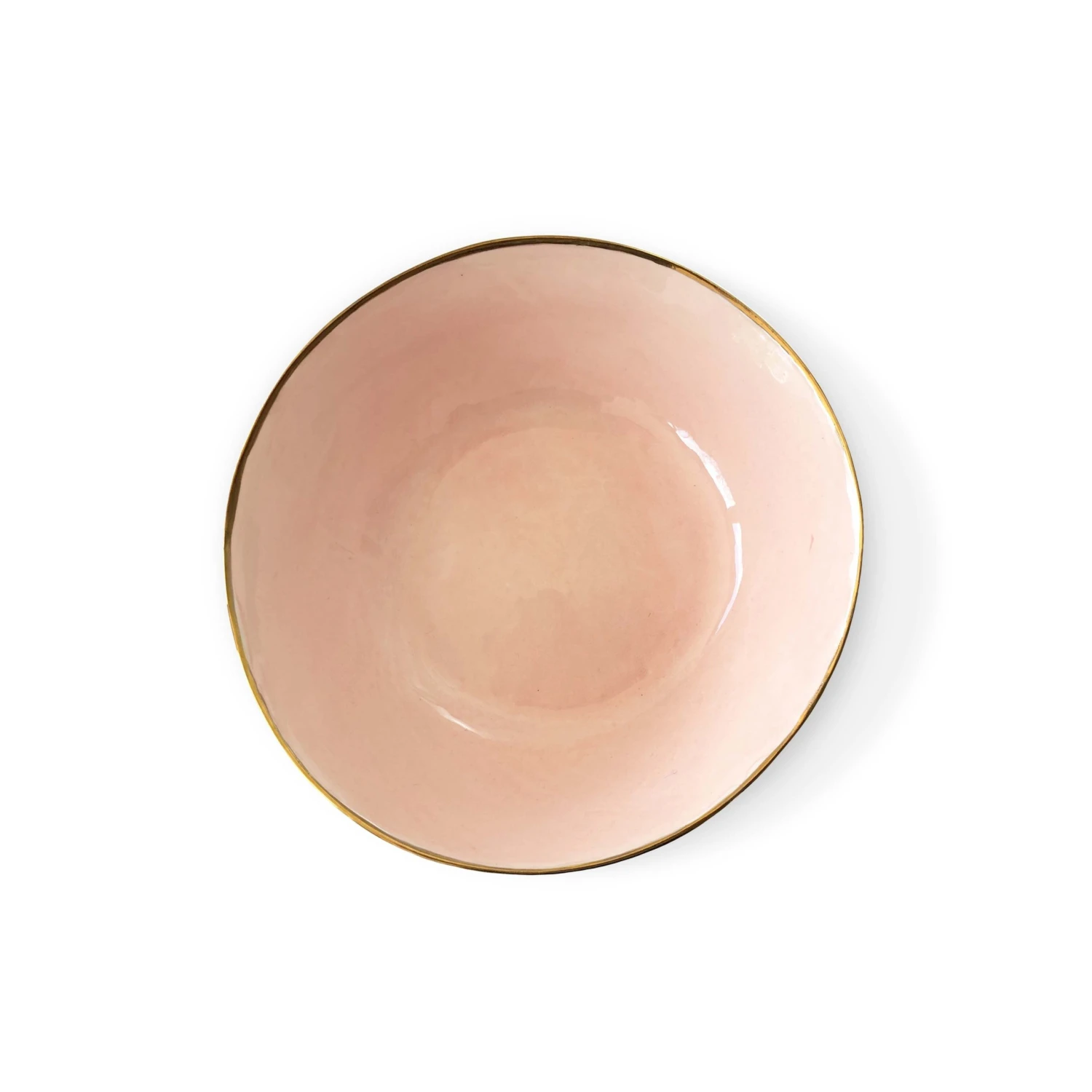 Thyme Hand Made Bowl With Gold Rim In Pink Ceramics 3 Thyme Hand Made Bowl With Gold Rim In Pink Ceramics