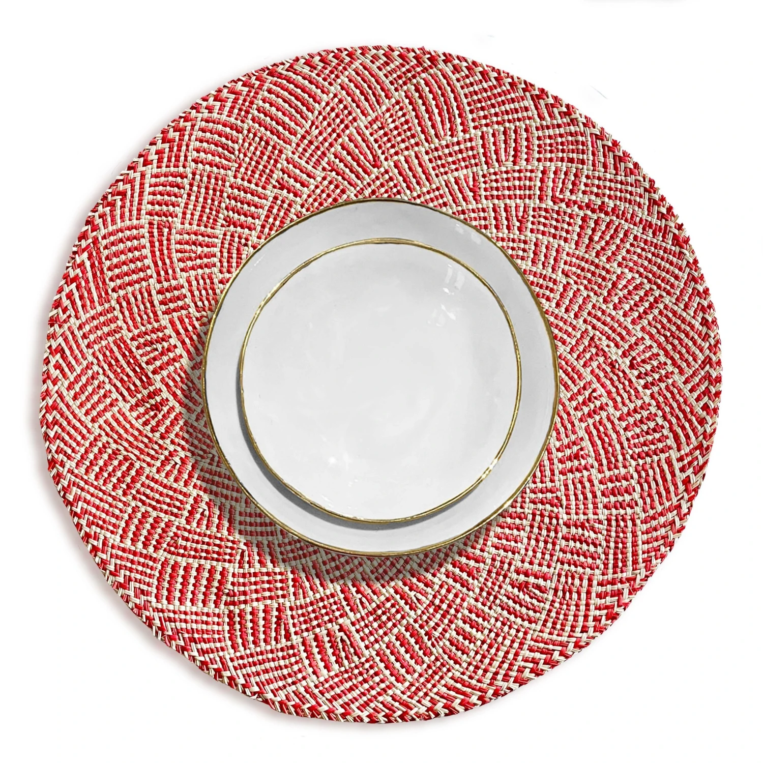 Colombia Collective Scarlett Red Narino Woven Placemat Placemats 4 Colombia Collective Scarlett Red Narino Woven Placemat Placemats
