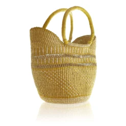 Mmaa Social Sandra Market Basket In Yellow Window Bags & Baskets
