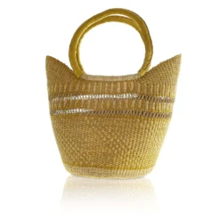 Mmaa Social Sandra Market Basket In Yellow Window Bags & Baskets