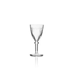 Nicky Antiques Drinkware Engraved French Crystal Aperitif Glasses