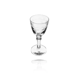 Nicky Antiques Drinkware Engraved French Crystal Aperitif Glasses