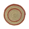 Mmaa Social Pink/Orange & Neutral Hand Woven Straw Placemat Placemats 2 Mmaa Social Pink/Orange & Neutral Hand Woven Straw Placemat Placemats