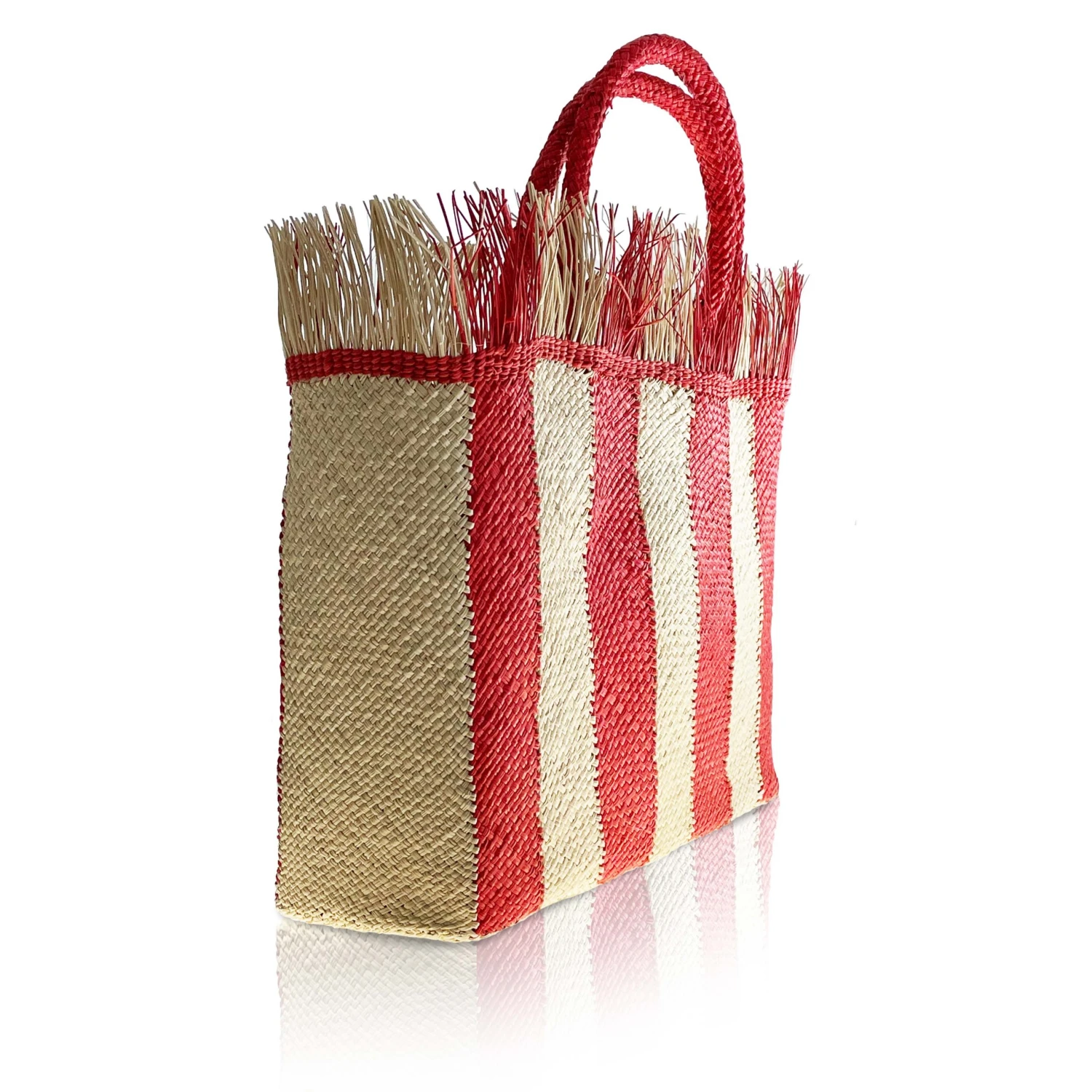 Colombia Collective Narino Woven Tote In Scarlett Stripe 4 Colombia Collective Narino Woven Tote In Scarlett Stripe