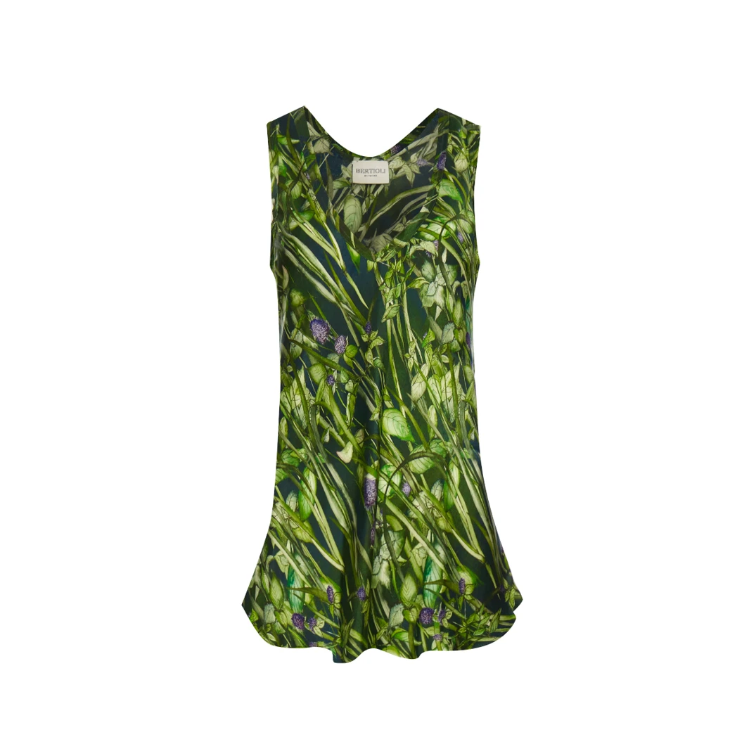 Bertioli By Thyme Silk Camisole Top In Rivermint Silkwear 3 Bertioli By Thyme Silk Camisole Top In Rivermint Silkwear