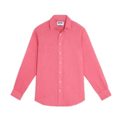 Love Brand Abaco Linen Shirt - Ruby Red Menswear