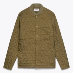 Wax London Menswear Sung Quilted Jacket - Khaki