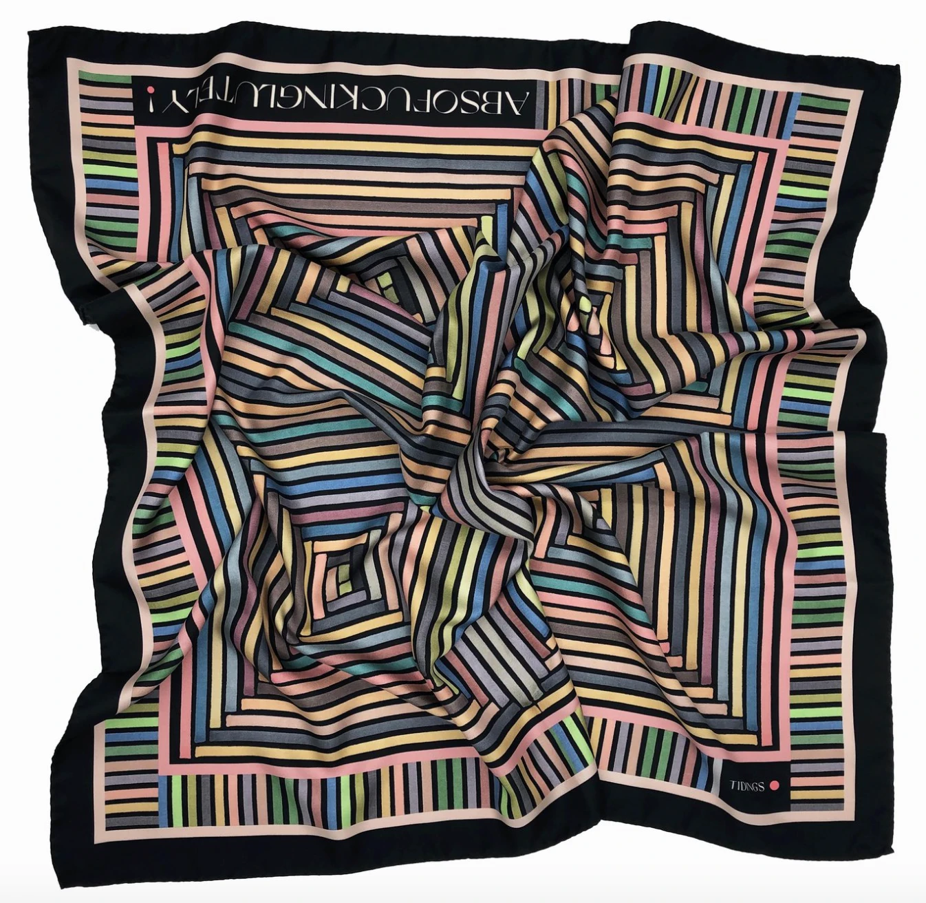 Tidings Silk Scarf/Neckerchief - Absofuckinglutely 3 Tidings Silk Scarf/Neckerchief - Absofuckinglutely