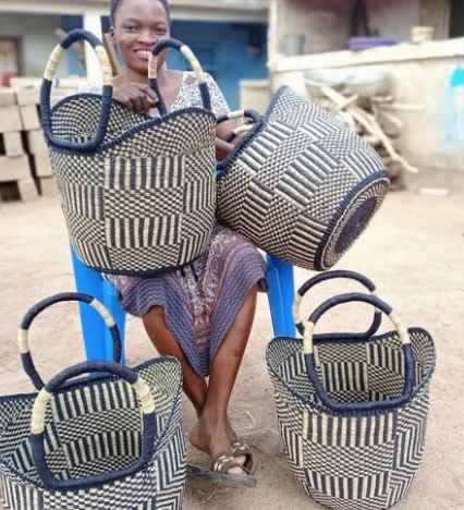 Mmaa Social Market Basket In Blue Bags & Baskets 5 Mmaa Social Market Basket In Blue Bags & Baskets