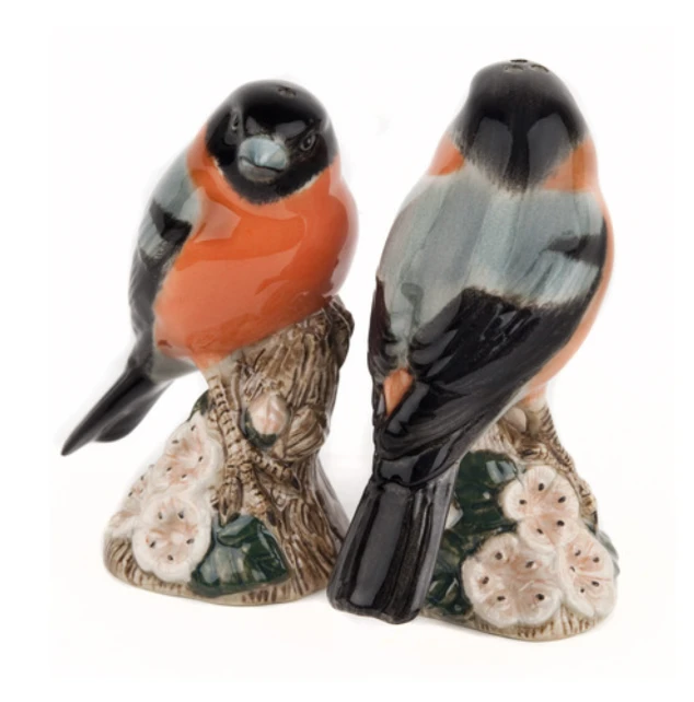 Quail Bullfinch Salt & Pepper Shakers 3 Quail Bullfinch Salt & Pepper Shakers