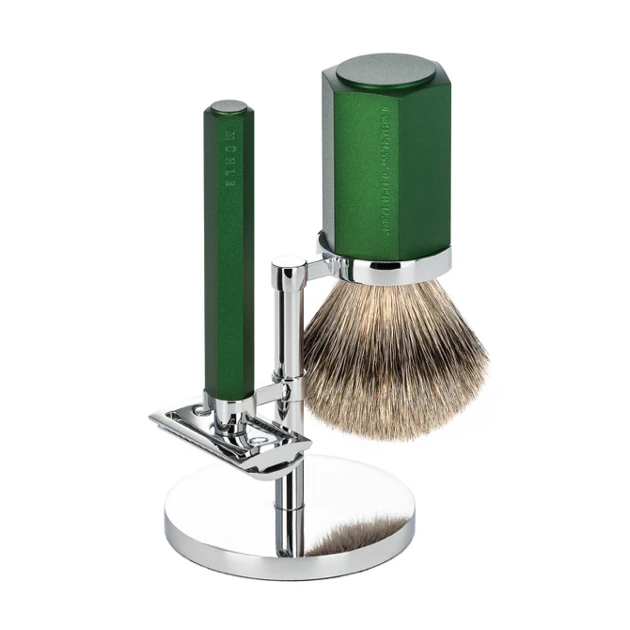 Wash Care & Washbags Muhle Hexagon Shaving Set 3 Wash Care & Washbags Muhle Hexagon Shaving Set