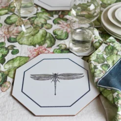 Bertioli By Thyme Table Linens Dragonfly & Waterlily Napkin 9 Bertioli By Thyme Table Linens Dragonfly & Waterlily Napkin