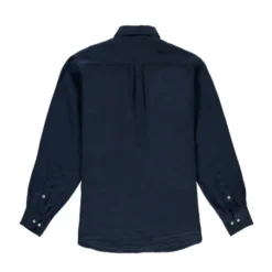 Love Brand Menswear Abaco Linen Shirt - Navy Blue
