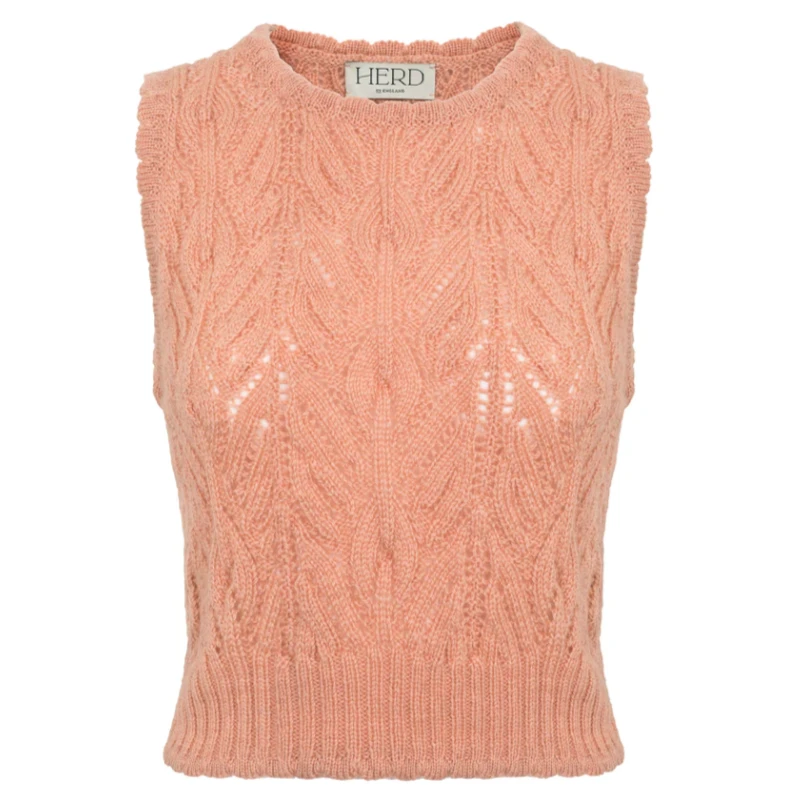 Herd Wyre Vest - Peach Womenswear 3 Herd Wyre Vest - Peach Womenswear