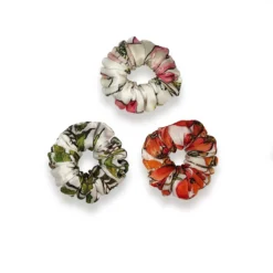 Bertioli By Thyme Silk Scrunchie In Fern