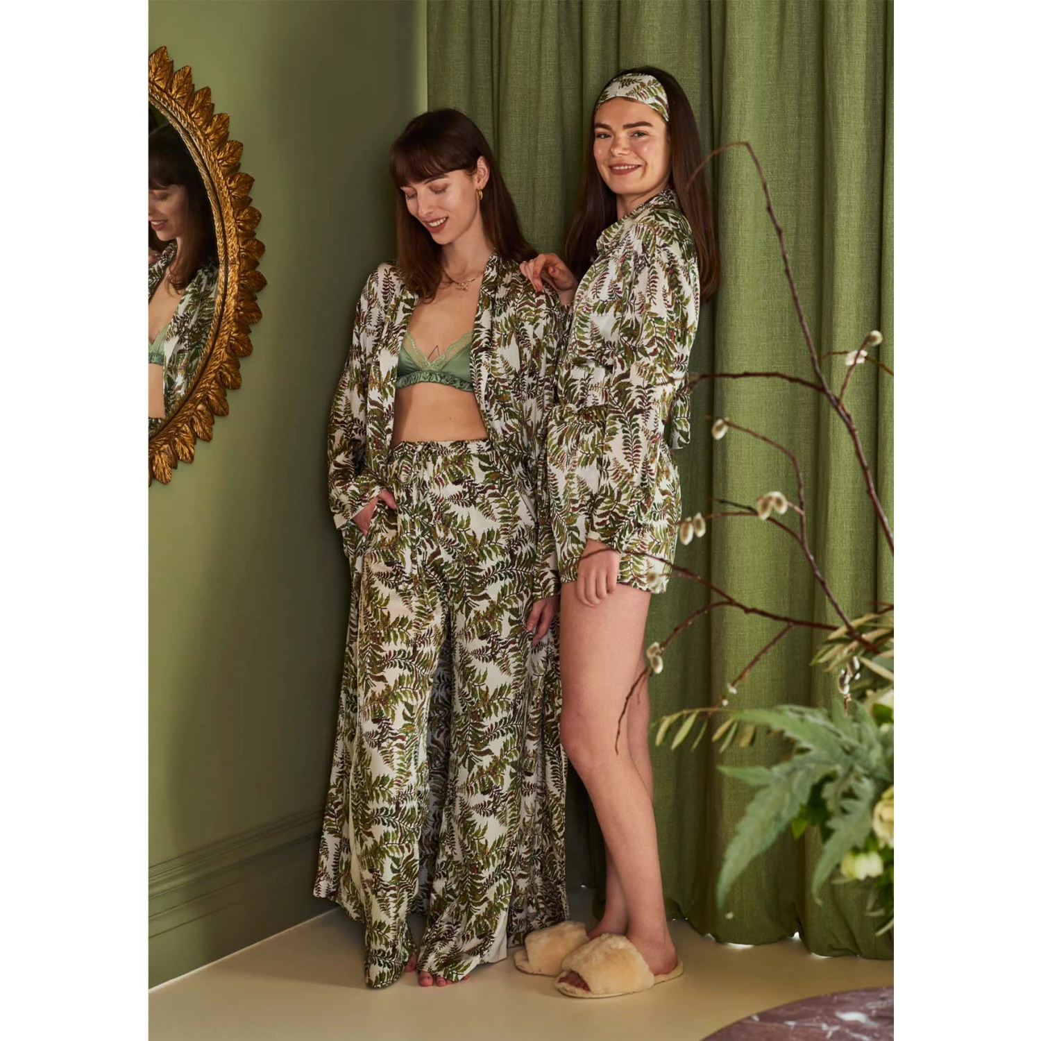 Bertioli By Thyme Silkwear Silk Shirt In Fern With Stripe 6 Bertioli By Thyme Silkwear Silk Shirt In Fern With Stripe