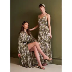 Bertioli By Thyme Silkwear Silk Dress In Fern