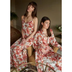 Bertioli By Thyme Silkwear Silk Robe In Wild Rose 9 Bertioli By Thyme Silkwear Silk Robe In Wild Rose