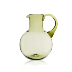 Thyme Simple Green Glass Water Jug Glassware