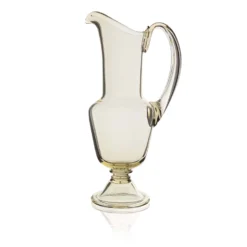 Thyme Hand Blown Tall Slim Glass Jug Glassware