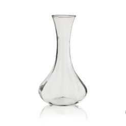 Thyme Glassware Glass Vase With Slim Neck In Smoke